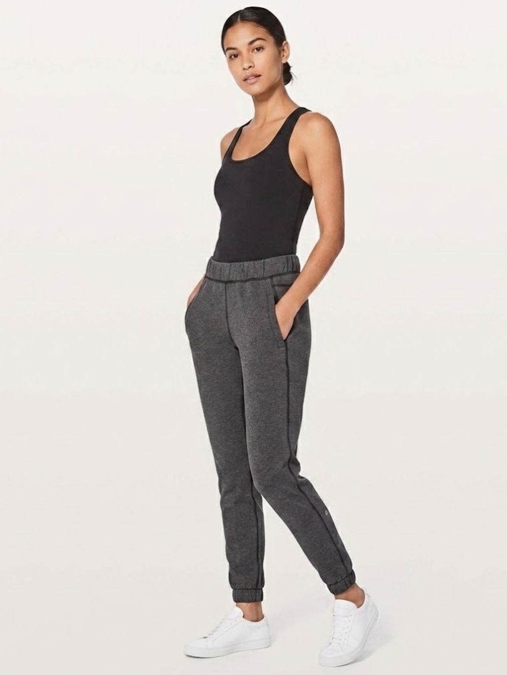 Lululemon Heathered Black/Charcoal Joggers | Size 4